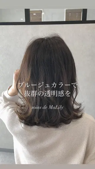 セミロング soins de   MaLily所属・soins de MaLilyのヘアスタイル