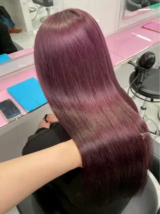 ロング カラー トレンド暖色ヘア🍒 miu🍒のヘアスタイル