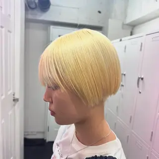 ショート ハイトーン/ウルフ /エクステ/ましろのヘアスタイル