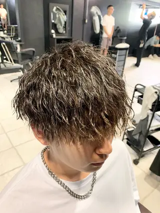 ショート メンズ メンズパーマ/難波/ 心斎橋　室園亮佑のヘアスタイル