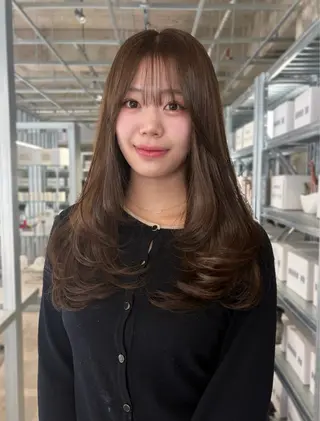 ロング カラー ダブルカラー/レイヤ ーカット 🤍ゆきなのヘアスタイル