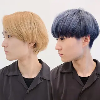 ショート カラー メンズ メンズパーマ タカキリョウのヘアスタイル