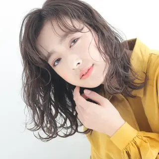 ミディアム パーマ Ash 店長 木村 和人のヘアスタイル