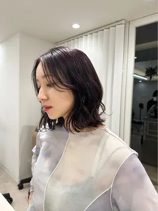 ミディアム カラー ヘアアレンジ 越後 遥/ 透明感カラー🪞🤍のヘアスタイル