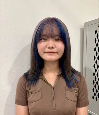 ミディアム カラー ヘアアレンジ 💝似合わせカット& カラーUruna💝のヘアスタイル