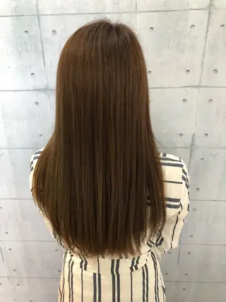 ロング カラー 金沢 広美のヘアスタイル