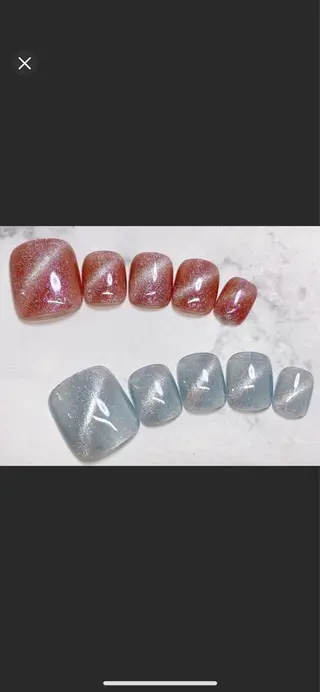 ネイル NANAE ネイル🌈虹のネイルデザイン