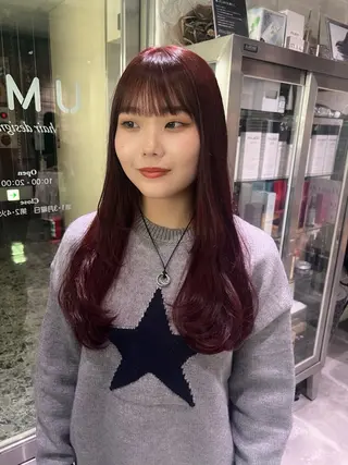 カラー AYANE 韓国ヘア /レイヤーカットのヘアスタイル