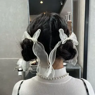 ミディアム カラー ヘアアレンジ est hair 池袋西口店所属・😈派手髪/ 地雷系 /　KALIN😈のヘアスタイル