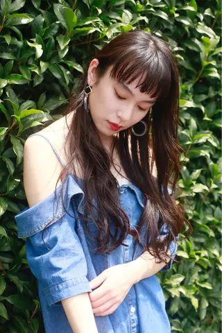 ロング sano sayakaのヘアスタイル