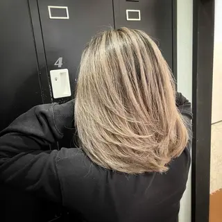 ミディアム カラー ヘアアレンジ アンドウ ユウ/ レイヤーカット/韓国のヘアスタイル