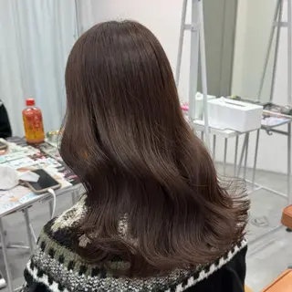 セミロング カラー ヘアアレンジ ブリーチなしカラー /新百合ヶ丘/安形翔のヘアスタイル