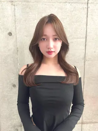 セミロング カラー 韓国ヘア🇰🇷 レイヤー/芝春樹のヘアスタイル