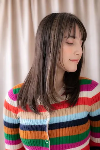 ロング カラー パーマ クセ毛解決のプロ💠 棚村竜太のヘアスタイル