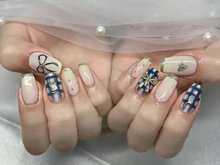 ショート ETERNA Nail 銀座店【パラジェル/フィルイン/チップ長さだし/マグネット/ニュアンス】所属・ア カリのネイルデザイン