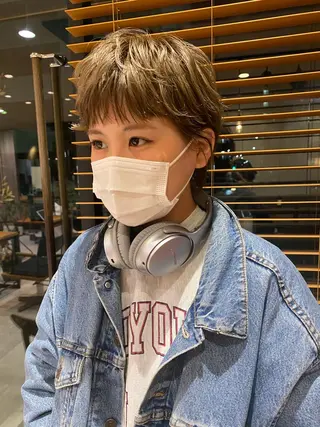 ショート カラー ヘアアレンジ パーマ指名No1 /namiのヘアスタイル