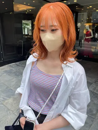 ミディアム カラー 髪質改善will hairdesignのヘアスタイル