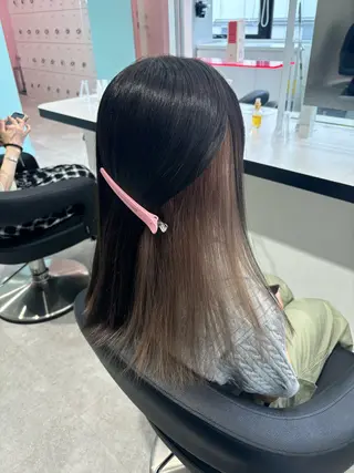 セミロング Wカラー/暖色/べ ージュりく©︎🐝のヘアスタイル