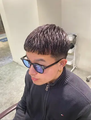 ショート メンズ パーマ特化/フェザー パーマシャドウ/真生のヘアスタイル