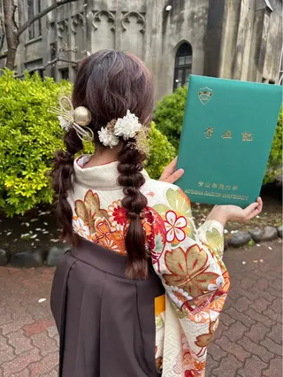 ヘアアレンジ アレンジ/ブラウン カラー HARU🕯のヘアスタイル