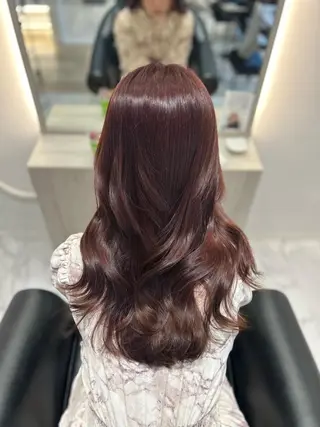 ロング カラー &chaLme   心斎橋所属・emi/髪質改善/ 韓国風/艶カラーのヘアスタイル