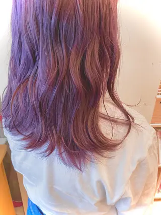ロング カラー 長谷川 華奈子のヘアスタイル