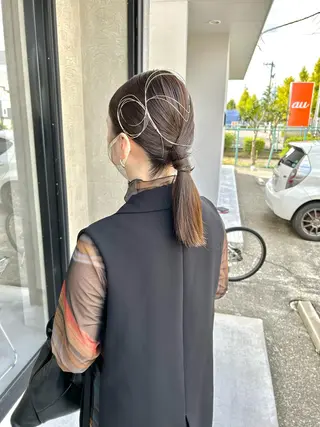 ミディアム カラー mood tatemachiのヘアスタイル