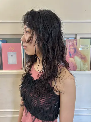 ミディアム パーマ RINKA 岡崎美容室のヘアスタイル