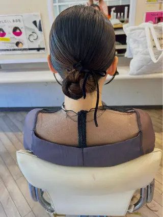 セミロング ヘアアレンジ konomi⛓🩶 カラー/ヘアアレンジのヘアスタイル