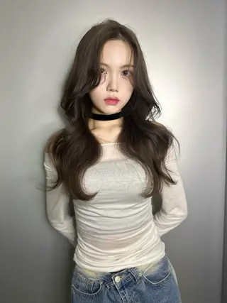 ロング カラー ワンホン🎀韓国ヘア 💞渋谷/GAKUのヘアスタイル