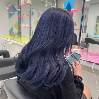 ロング カラー 韓国っぽ♡寒色/暗髪 🫧MOEKA🦋のヘアスタイル