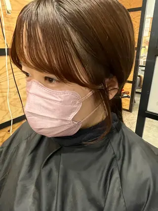 ミディアム カラー パーマ ヘアアレンジ メンズ キッズ ネイル マツエク・マツパ アイブロウ times salon名駅所属・久木原 ゆりのヘアスタイル