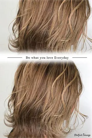 ミディアム カラー ヘアアレンジ 脱白髪染め専門店HAKUA PLUS白髪ぼかし町田2号店所属・脱白髪染め 大月竜斗のヘアスタイル