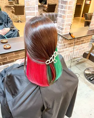 セミロング カラー ACROあべの店所属・艶カラー/インナー /グラデ/大西小百合のヘアスタイル