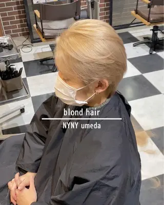 メンズ 透明感ブリーチ/ メンズパーマのヘアスタイル