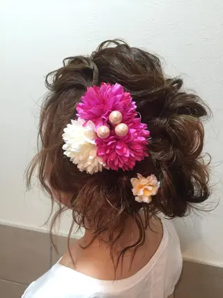 セミロング カラー パーマ ヘアアレンジ 可愛いを作る神 ナオヒロのヘアスタイル