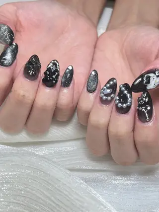 ネイル candy nail 韓国風ワンホンネイルのネイルデザイン