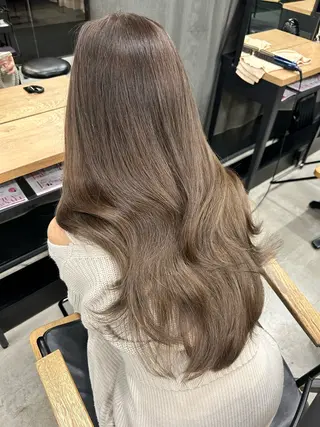 ロング 女性らしいモテヘア 韓国ヘアhikariのヘアスタイル