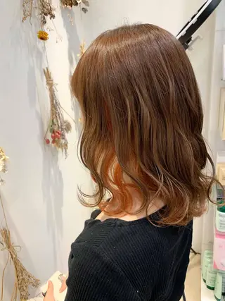 ミディアム カラー 縮毛矯正/髪質改善 /韓国風　山川春輝のヘアスタイル