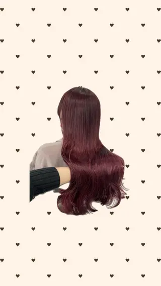 セミロング カラー Ella所属・nana【艶髪】/ レイヤー/縮毛矯正のヘアスタイル