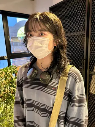 ミディアム カラー パーマ メンズヘア/レイヤー /ボブ山内春輝のヘアスタイル