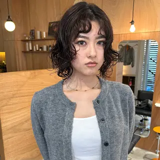 ショート パーマ park white所属・hina/パーマ /ニュアンスパーマのヘアスタイル