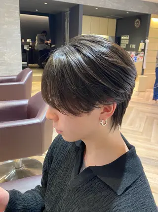 ミディアム カラー パーマ メンズ特化/フェザー /パーマ/伊勢元のヘアスタイル