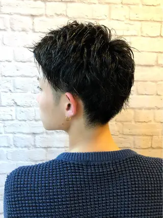 ミディアム パーマ ヘアアレンジ メンズ 【メンズカット】 黒田美穂のヘアスタイル