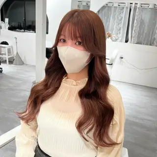 ロング カラー MOE🐈‍⬛🎀 エクステ/ワンホンのヘアスタイル