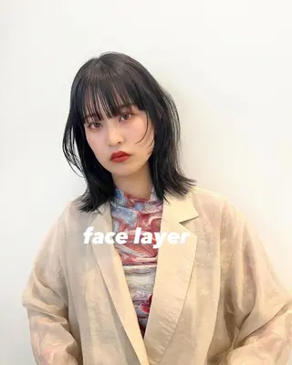 ミディアム カラー レイヤー専門家 ダブルカラー修のヘアスタイル