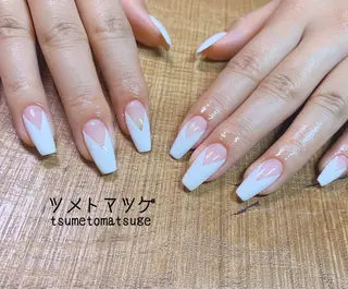 セミロング ネイル ツメトマツゲ .のネイルデザイン