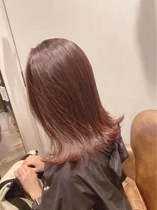 セミロング 透明感ニュアンス 柔らかstyle🤍のヘアスタイル