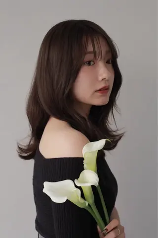 ミディアム 立川レイヤー 透明感カラーaoiのヘアスタイル