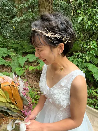 ショート ヘアアレンジ HIROKO / 透明感暖色カラー🎀のヘアスタイル